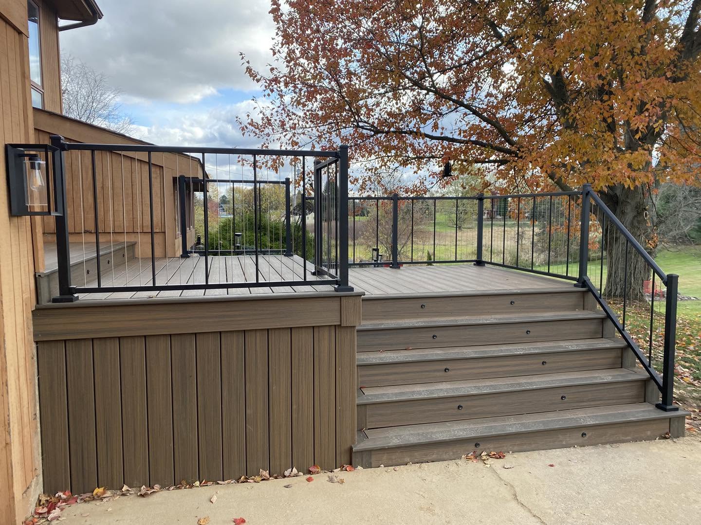 Completed deck stairs and entry landing